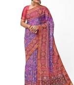 Multicolour ikkat patola silk saree