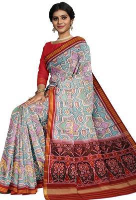 Multicolor ikkat patola silk saree 3