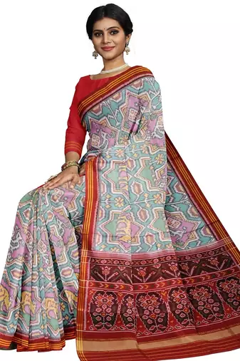 Multicolor ikkat patola silk saree