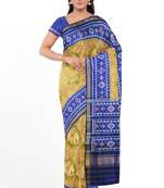 Yellow ikkat patola silk saree