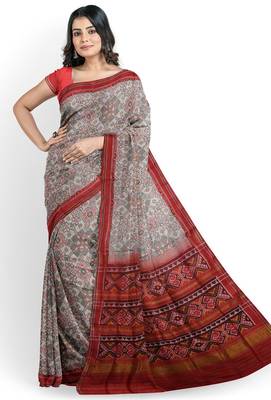 Multicolor ikkat patola silk saree 3