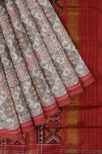 Multicolor ikkat patola silk saree