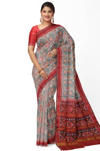 Multicolor ikkat patola silk saree