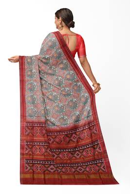 Multicolor ikkat patola silk saree 2