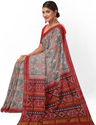Multicolor ikkat patola silk saree 3