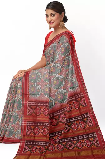 Multicolor ikkat patola silk saree