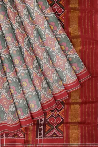 Multicolor ikkat patola silk saree