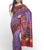 Purple ikkat patola silk saree