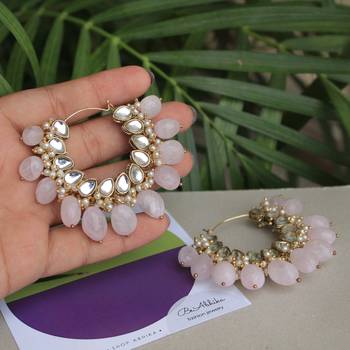 Afreen Hoop Pink Earrings 5