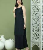 Black chic backless designer kurta for women
