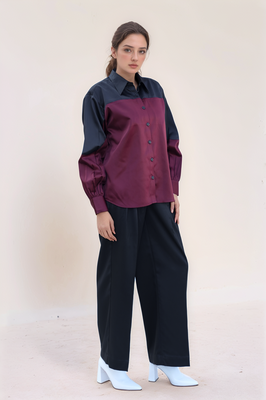 Maroon yoked shirt 2