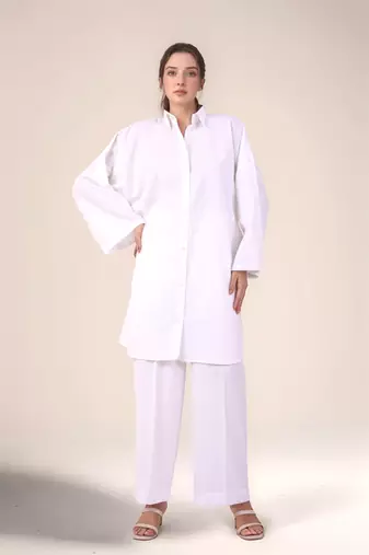 Oversized tunic cotton shirt