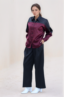 Maroon yoked shirt 3