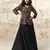 Black chinon embroidered with sequin work free size full stitched salwar suit