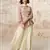 Cream chinon embroidered with sequin work free size full stitched salwar suit