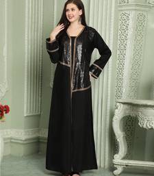Designer Sequin Style Black Kaftan With Cut Dana Work