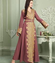 Designer Jalabiya Kaftan With Golden Hand Embroidery