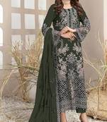 Mehendi Embroidered Georgette salwar suit