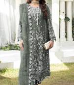 Mehendi Embroidered georgette salwar suit