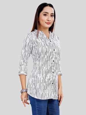  satin printed short kurti 4