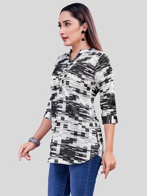  satin printed short kurti 3