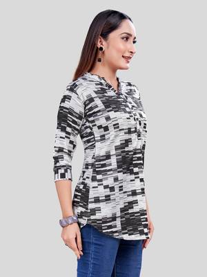  satin printed short kurti 4