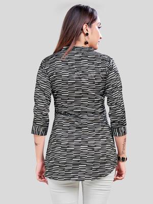  satin printed short kurti 2