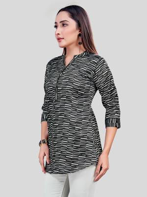  satin printed short kurti 3