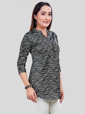  satin printed short kurti 4