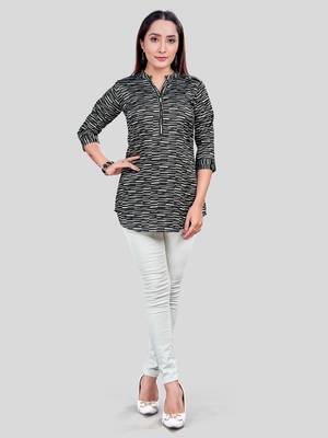  satin printed short kurti 5