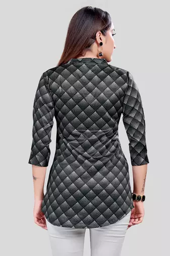  satin printed short kurti