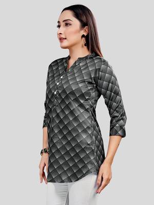  satin printed short kurti 3