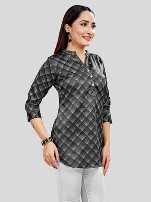  satin printed short kurti 4