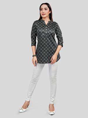  satin printed short kurti 5