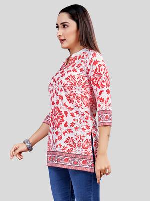  crepe printed short kurti 3