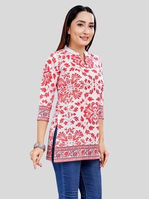  crepe printed short kurti 4