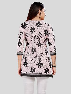  crepe printed short kurti 2