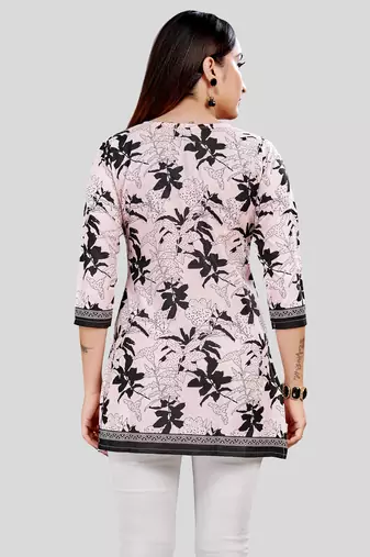  crepe printed short kurti