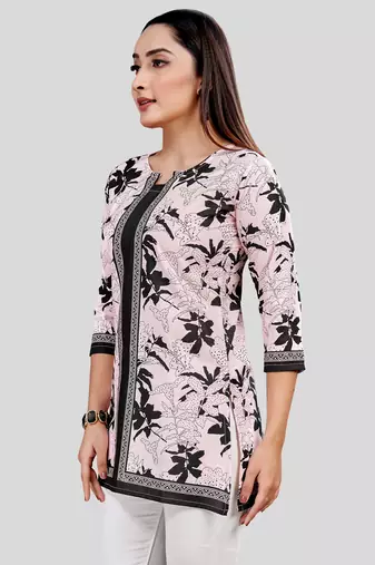  crepe printed short kurti