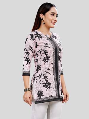  crepe printed short kurti 4