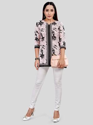  crepe printed short kurti 5