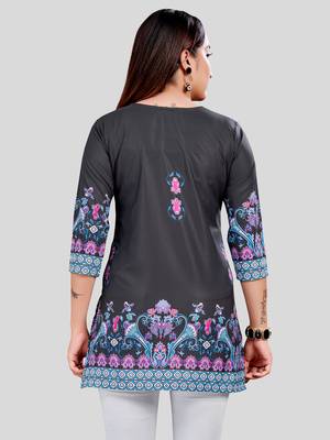  crepe printed short kurti 2