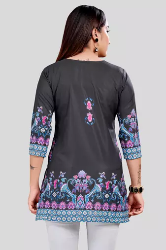  crepe printed short kurti