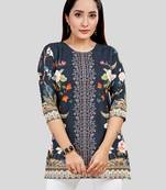 Saree swarg crepe printed short kurti