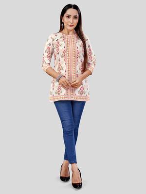  crepe printed short kurti 5