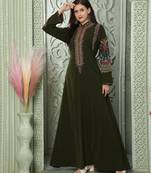 Smooth Lazer Georgette Kaftan with Multicoloured Embroidery