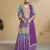Light purple embroidery & sequence work chinon palazzo ( full stitched free size )