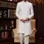 light purple imported jacquard silk sherwani with faux satin pajama for mens