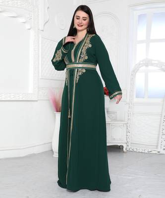 Embroidered Arabic Style Kaftan For Women 1