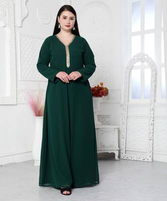 Embroidered Arabic Style Kaftan For Women 3